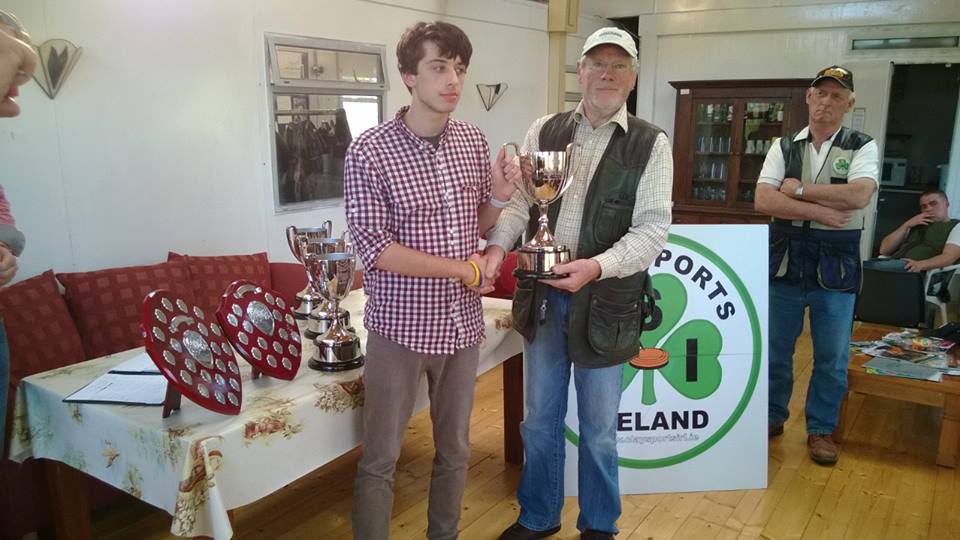 Ross Keegan receiving his prize for 1st place in the Junior Section 2013 CSI league